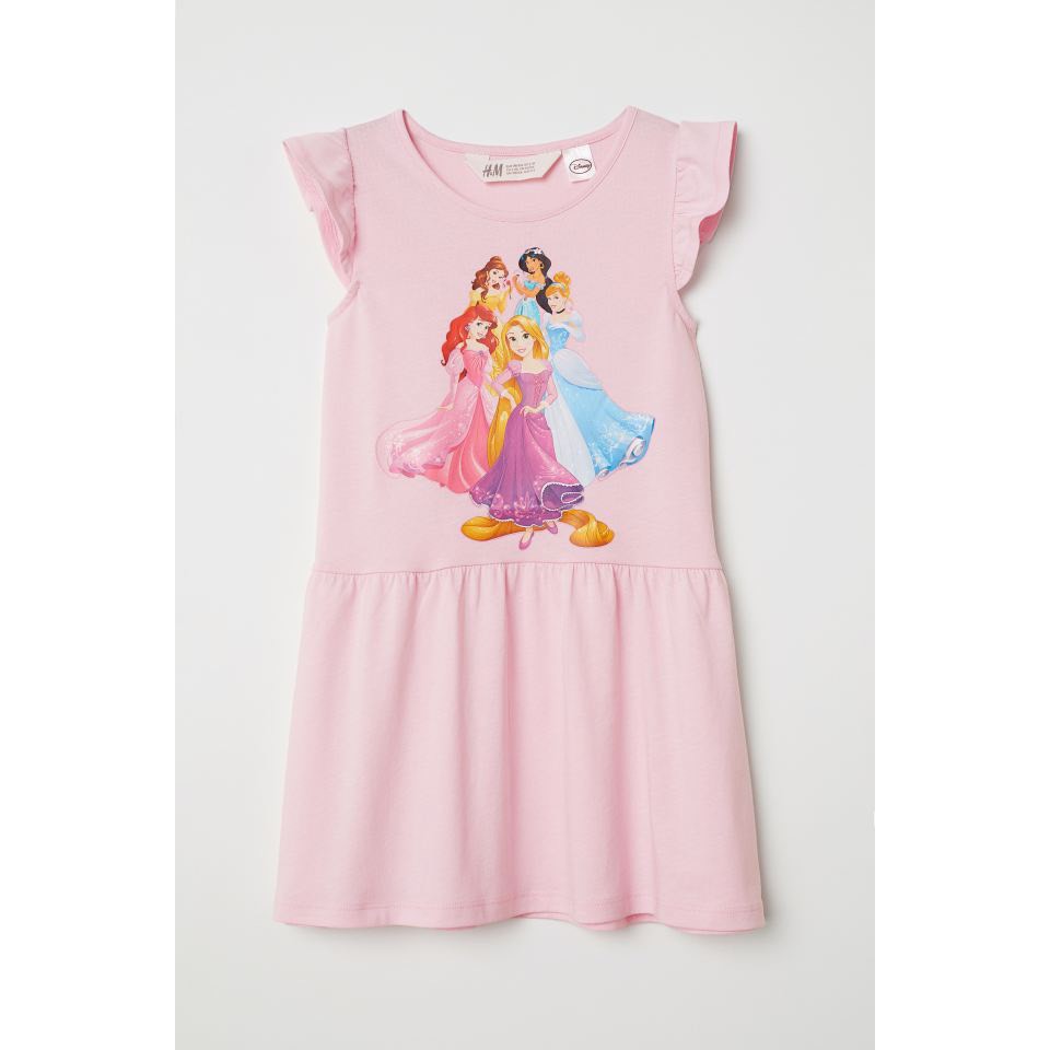 Mã 8932: Váy H&M bé gái toàn mẫu Mickey, Elsa, vải dư, chất vải cotton và hình in đẹp