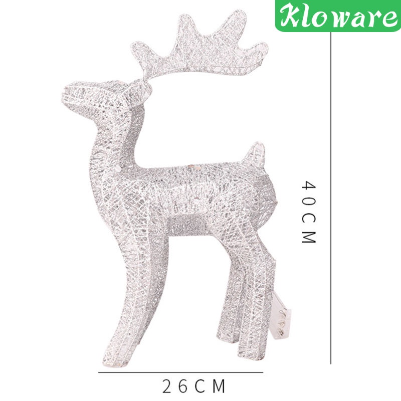 Mô hình con nai bằng sắt có đèn trang trí phòng khách/phòng ngủ