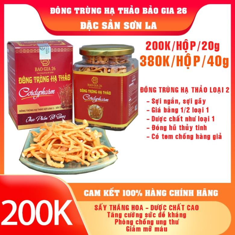 20g Đông trùng hạ thảo loại 2 - Sấy thăng hoa