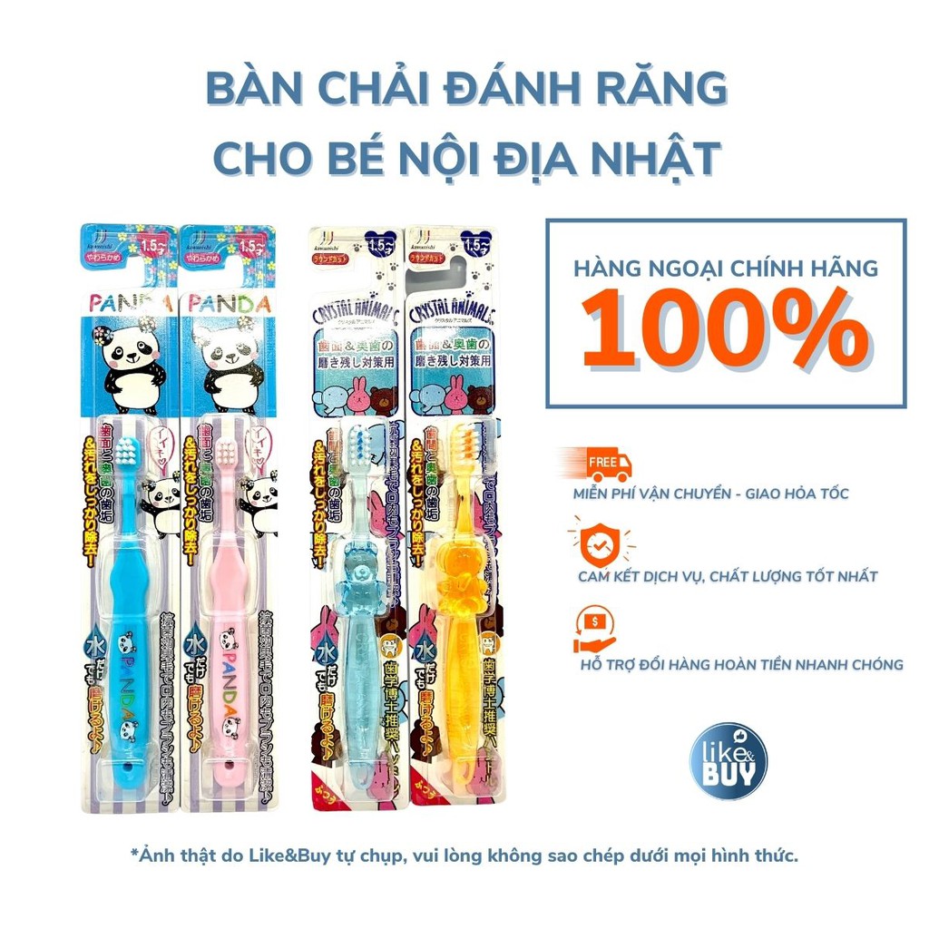 Bàn chải đánh răng ion Nhật Bản Kawanishi an toàn cho bé từ 1.5 tuổi- hàng ngoại Like&amp;Buy