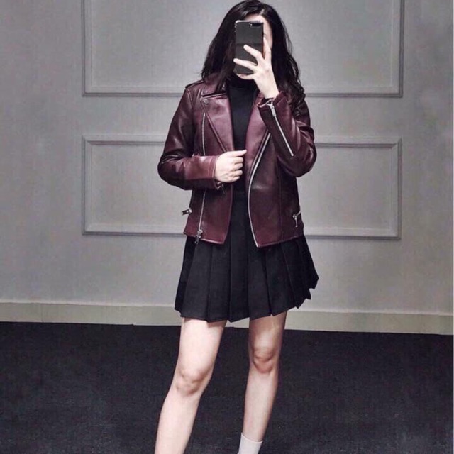 [ FREESHIP- Ảnh thật] Chân váy dạ xếp ly