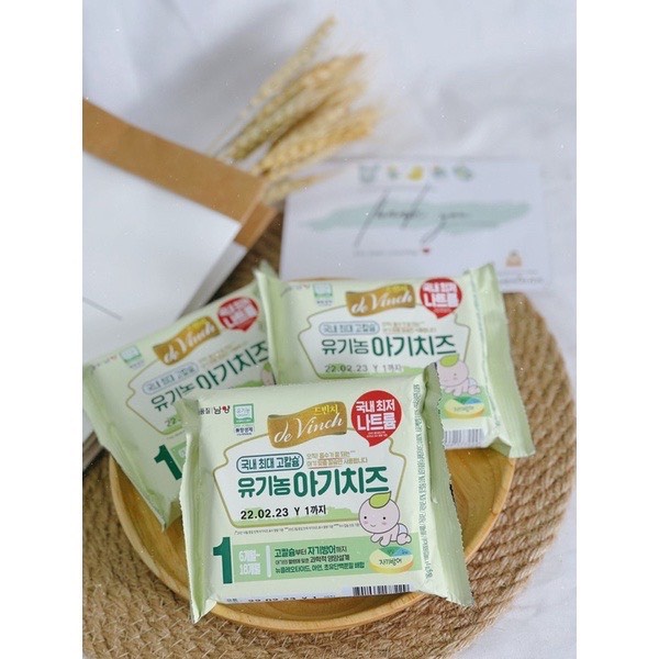 Phô mai tách muối hữu cơ organic Hàn Quốc - Cho bé ăn dặm từ 6m