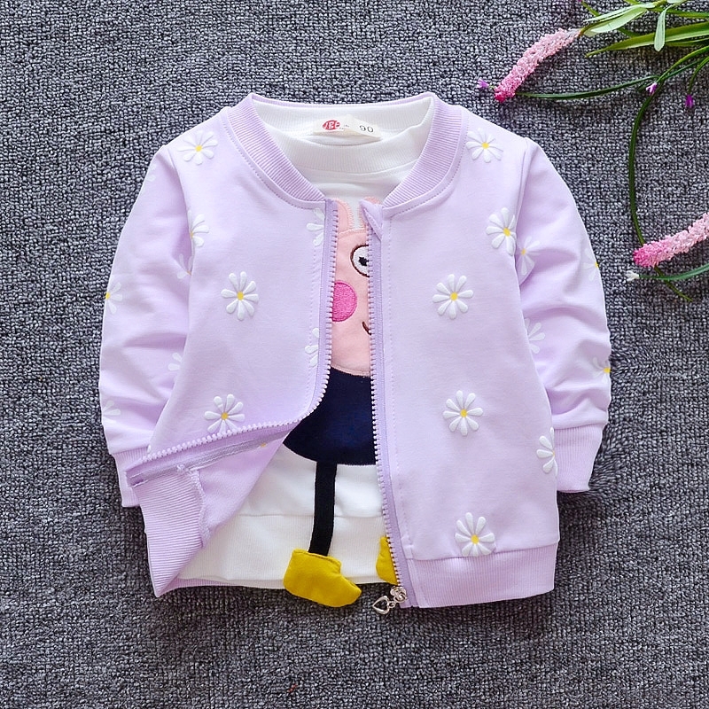 Áo Khoác Cardigan Vải Cotton Mỏng Thời Trang Mùa Xuân Cho Bé Gái 0-1 - 2-3 - 4 Tuổi