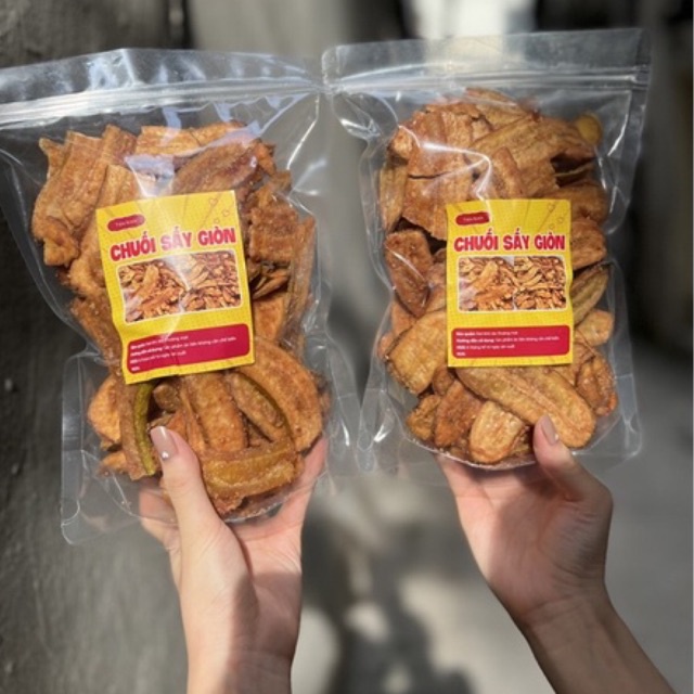 Chuối sấy giòn mix vừng đen Đà Lạt giàu dinh dưỡng - đặc sản hoa quả sấy Đà Lạt ( túi 350gr )