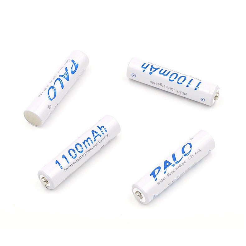 Vỉ 4 viên pin đũa sạc Palo AAA Ni-MH 1100mAh