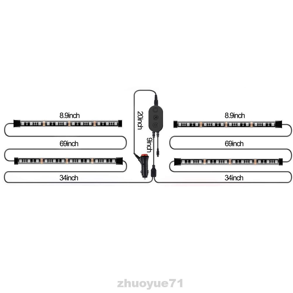 Dây Đèn Led Trang Trí Chống Nước Điều Khiển Từ Xa Bằng Bluetooth Cho Xe Hơi