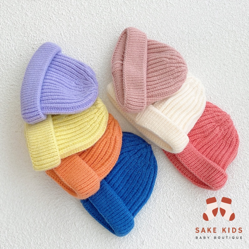 Mũ len tăm cho bé - Mũ len nhiều màu bé trai bé gái từ 1-5 tuổi chất len mềm mịn mới nhất ML10