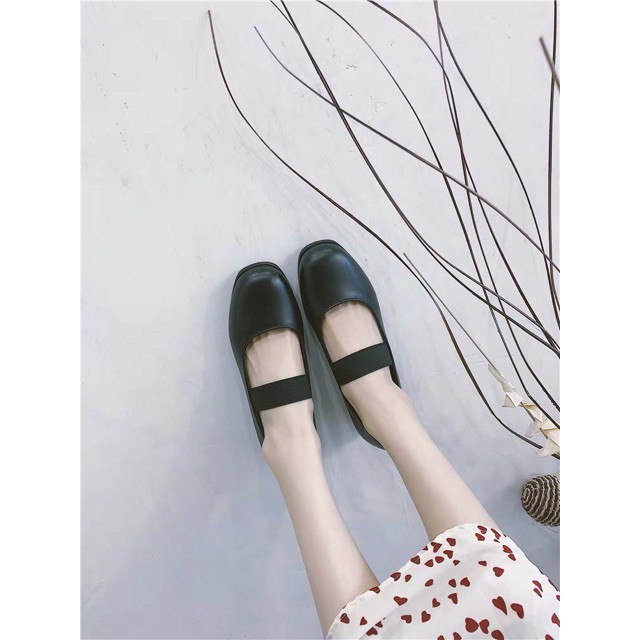 giày ulzzang quai ngang đế cao 2.5cm sẵn hàng kèm ảnh thật mã 101