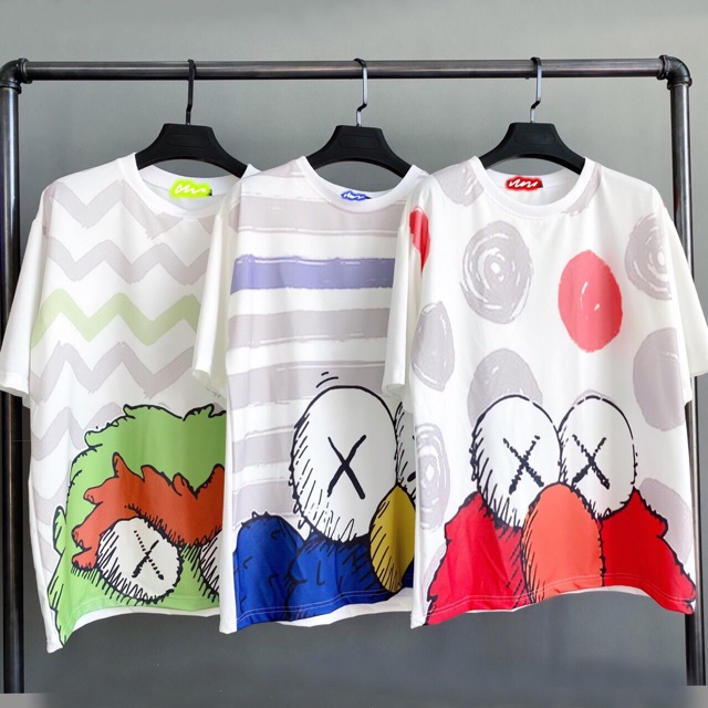 Áo Thun Unisex 3D Tay Lở KAWS Ảnh Thật