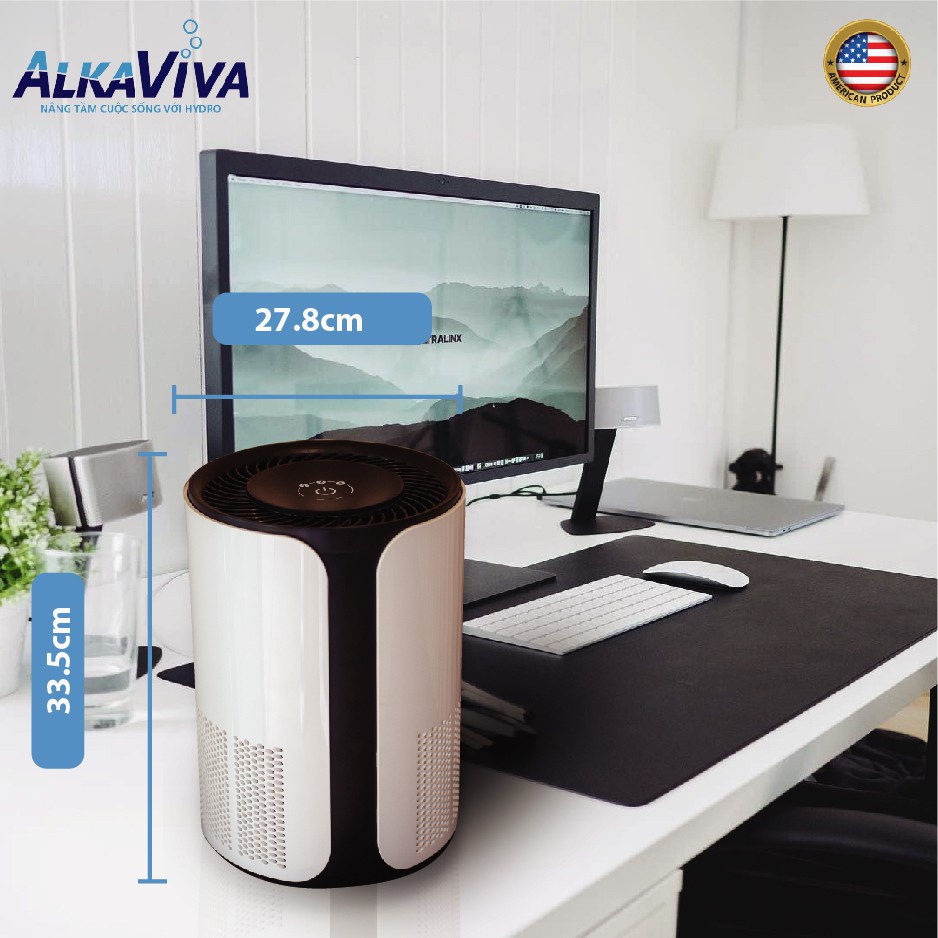 Máy Lọc Không Khí WIFI AlkaViva ALVARO (AKV) - Công suất 25W - Hàng Chính Hãng Mỹ - Diện tích 20m2