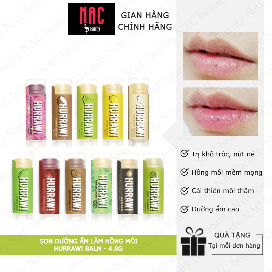 Son dưỡng môi Hurraw! Balm 4.8g/.17oz  - NAC BEAUTY