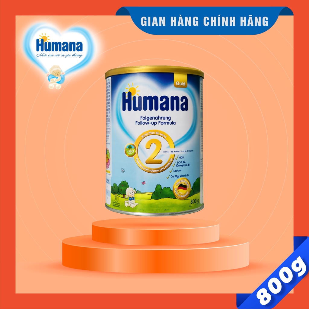 Sữa Humana Gold Số 2 800g Cho Trẻ Từ 6 - 12 Tháng Tuổi