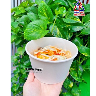 50 Tô giấy 800ml có nắp- tô giấy đựng hủ tiếu - tô giấy đựng bánh canh - tô giấy đựng phở