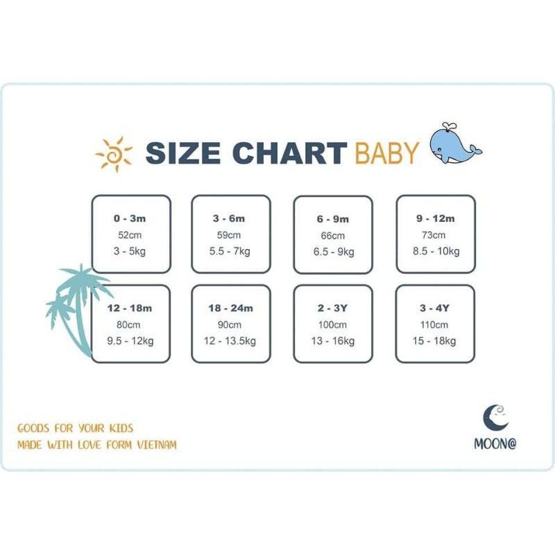 Moon -  Body Moon vải petit cho bé 3-7kg