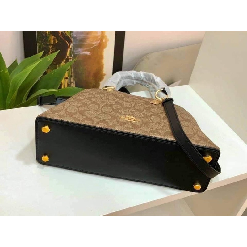 Sẵn 🔺 Túi xách nữ Coach hến canvas công sở