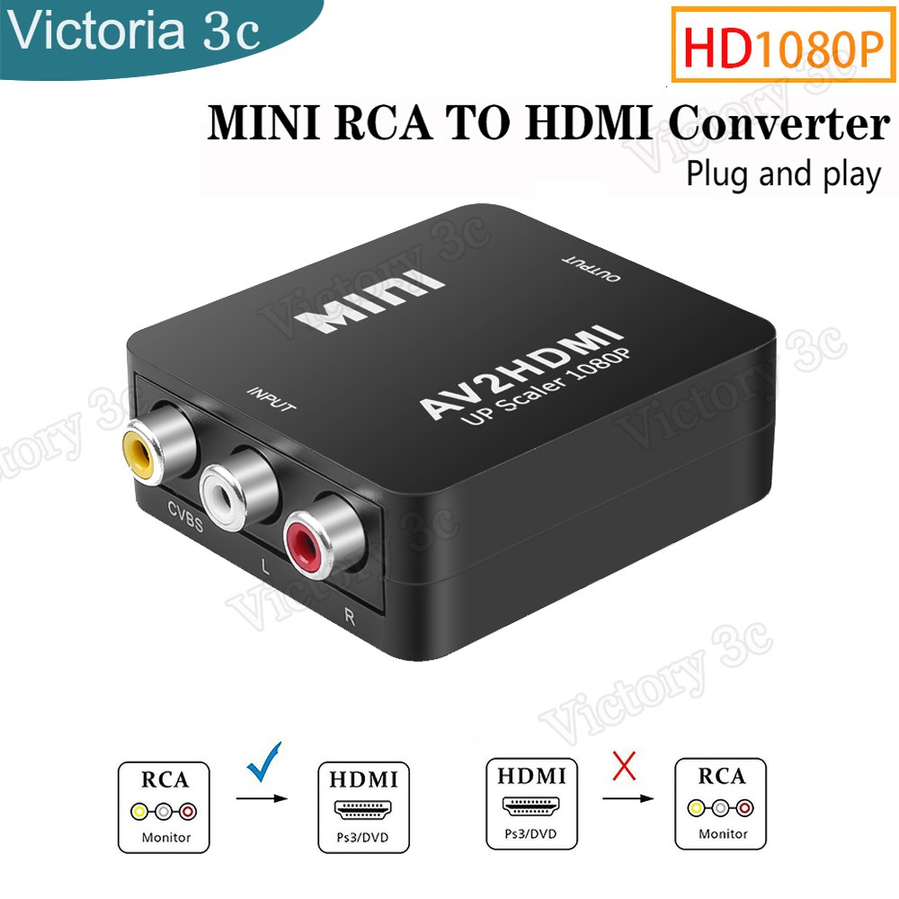 Bộ Chuyển Đổi Video Từ Av / Rca Cvbs Sang Hdmi 1080p Av2Hdmi Cho Hdtv Dvd