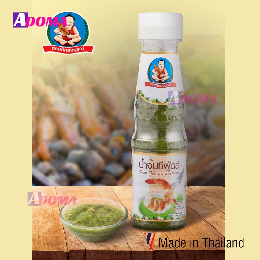 Nước chấm hải sản Thái Lan ớt xanh Healthy Boy 335g น้ำจิ้มซีฟู้ด