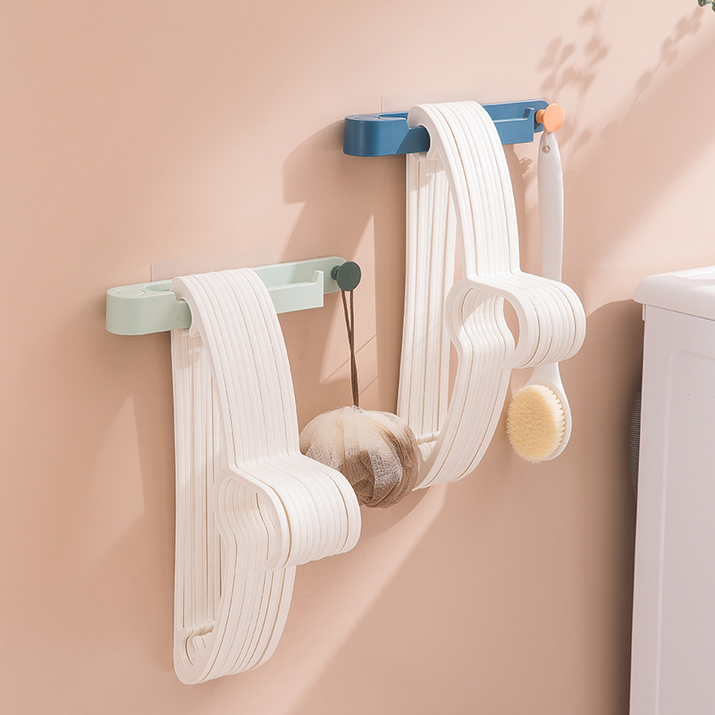 Hanger storage racks for household use without perforated hangers support balcony hangers.