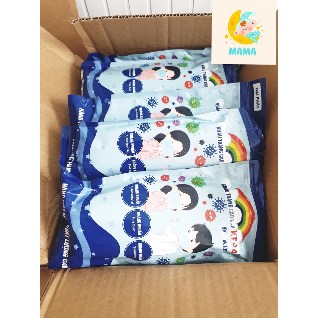 Khẩu Trang KF94 KIDS Cho Trẻ Em Từ 4 Đến 12 Tuổi Kháng Khuẩn 4 Lớp Công Nghệ Hàn Quốc