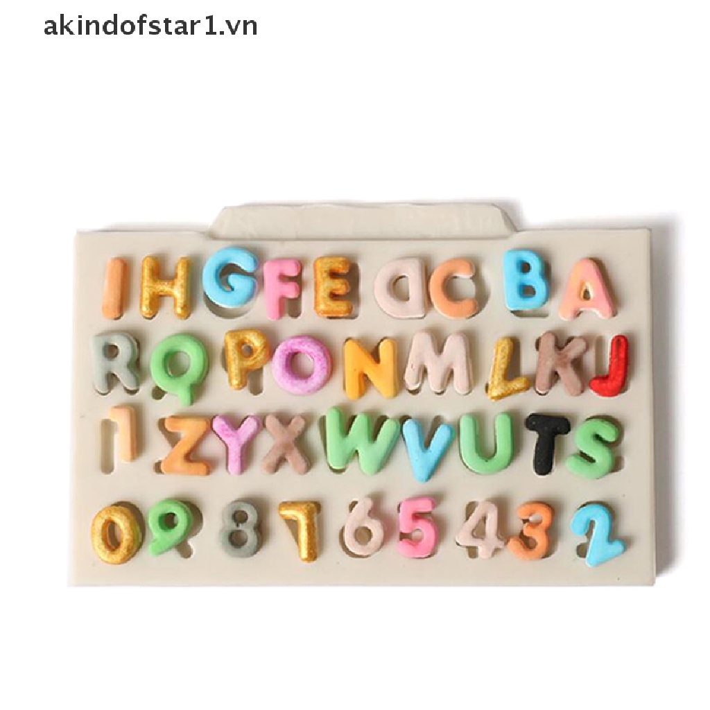 Khuôn Silicone Làm Bánh &amp; Socola Hình Chữ Cái &amp; Số