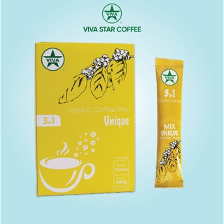 Cà phê hoà tan 3in1 ĐẬM ĐẶC TRƯNG Viva Star Coffee hộp 20 gói*17g