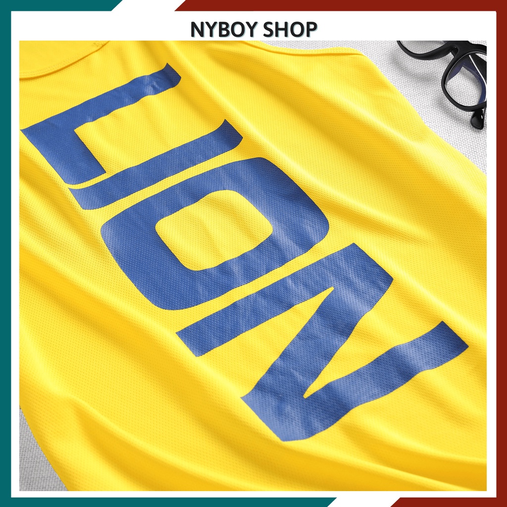 Áo thun nam tập gym LION, áo ba lỗ body nam mát mẻ, thấm hút mồ hôi, mặc cực thoải mái_ABL02