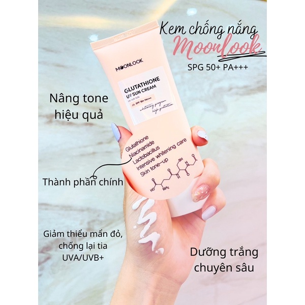 Kem chống nắng kép Glutathione Moonlook 50gr
