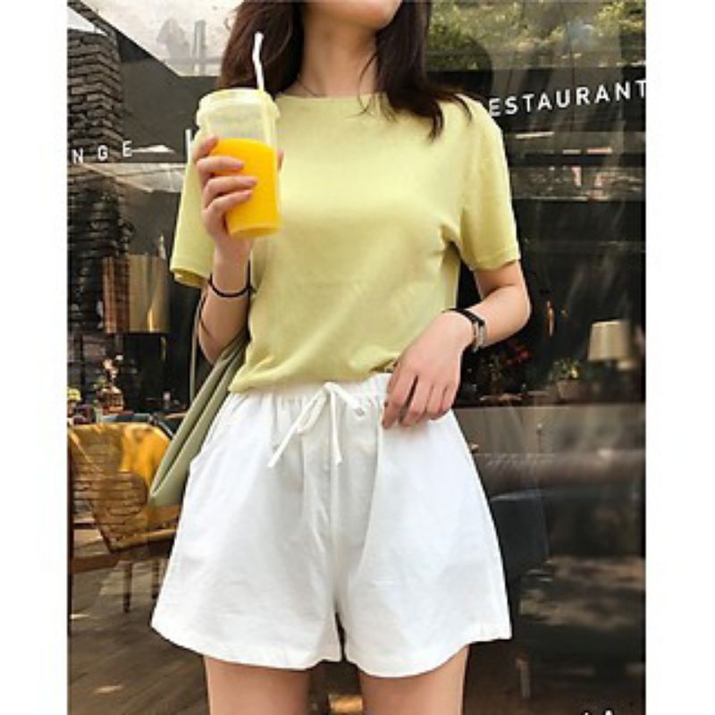 [AN MỘC] Quần short đũi Nhật ống rộng siêu mát nhiều màu chất đũi