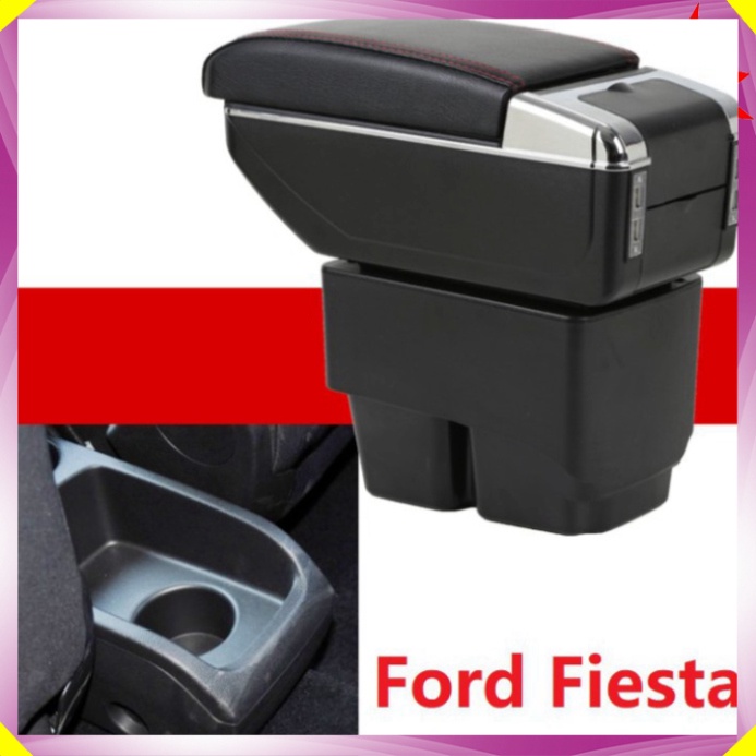 Hộp tỳ tay ô tô Ford Fiesta tích hợp 7 cổng USB (HÀNG LOẠI 1)