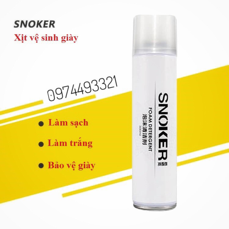 Xịt bọt tuyết vệ sinh giày cao cấp Snoker