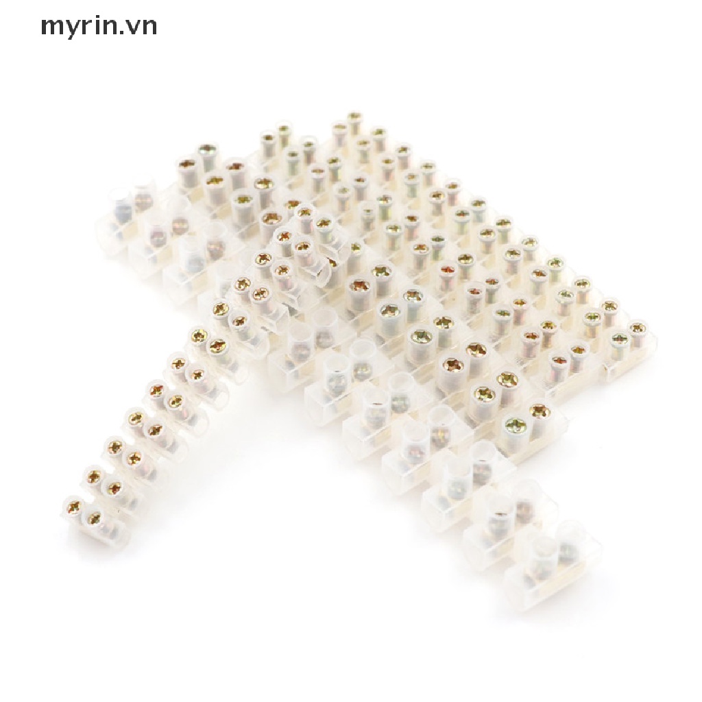 Set 2 Khối Đấu Nối Dây Điện Đầu Cuối 12 Vị Trí 10A / 20A / 30A / 3A / 6A