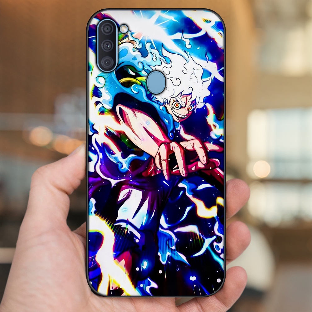 Ốp lưng Samsung A11, M11 viền đen in hình Luffy One Piece