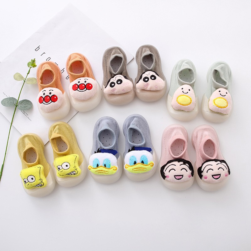 Giày Đế Mềm Chống Trượt Họa Tiết Đáng Yêu Cho Bé