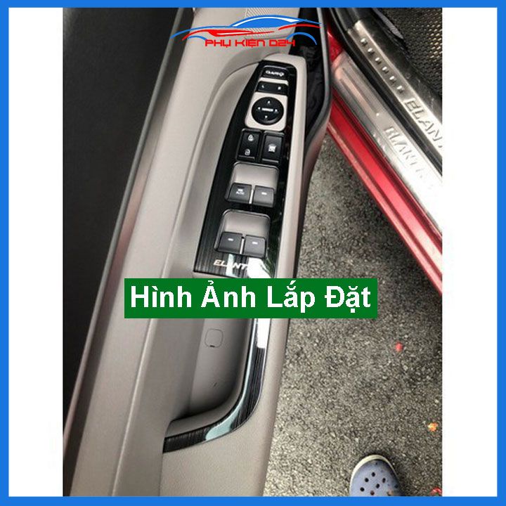 Ốp nội thất Elantra 2016-2017-2018-2019-2020-2021-2022 vân Titan bảo vệ chống trầy xước và làm đẹp xe