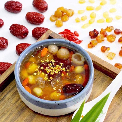 Chè Dưỡng Nhan Tuyết Yến Nhựa Đào 14 Vị - Set Nguyên Liệu Nấu Chè Dưỡng Nhan 12 Vị - Đồ Ăn Vặt RUVASK