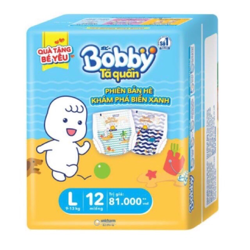 Tã quần bobby size L12 (phiên bản hè)