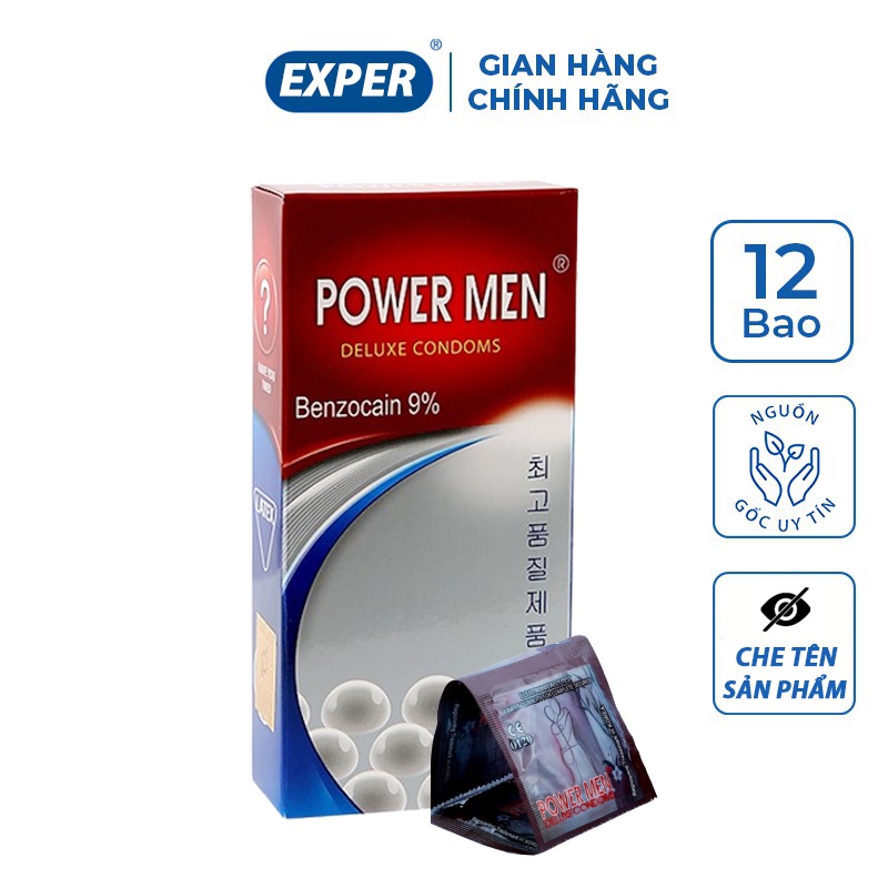 Bao cao su Power Men Ngọc Trai Cao Cấp, bao cao su bi gân gai kéo dài thời gian quan hệ