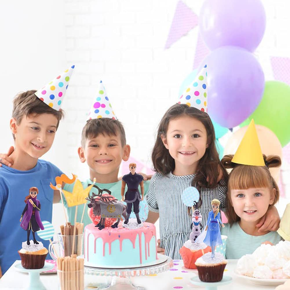 Set 5 Mô Hình Công Chúa Disney Frozen 2 Trang Trí Bánh Kem