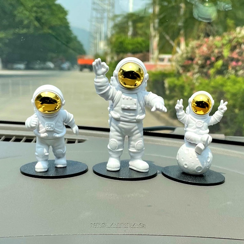 (Sẵn Hàng )Set 3 Mô Hình Phi Hành Gia Để Bàn, Tượng Phi Hành Gia Trang Trí Bàn Làm Việc Dễ Thương Chất Lượng Cao Cấp