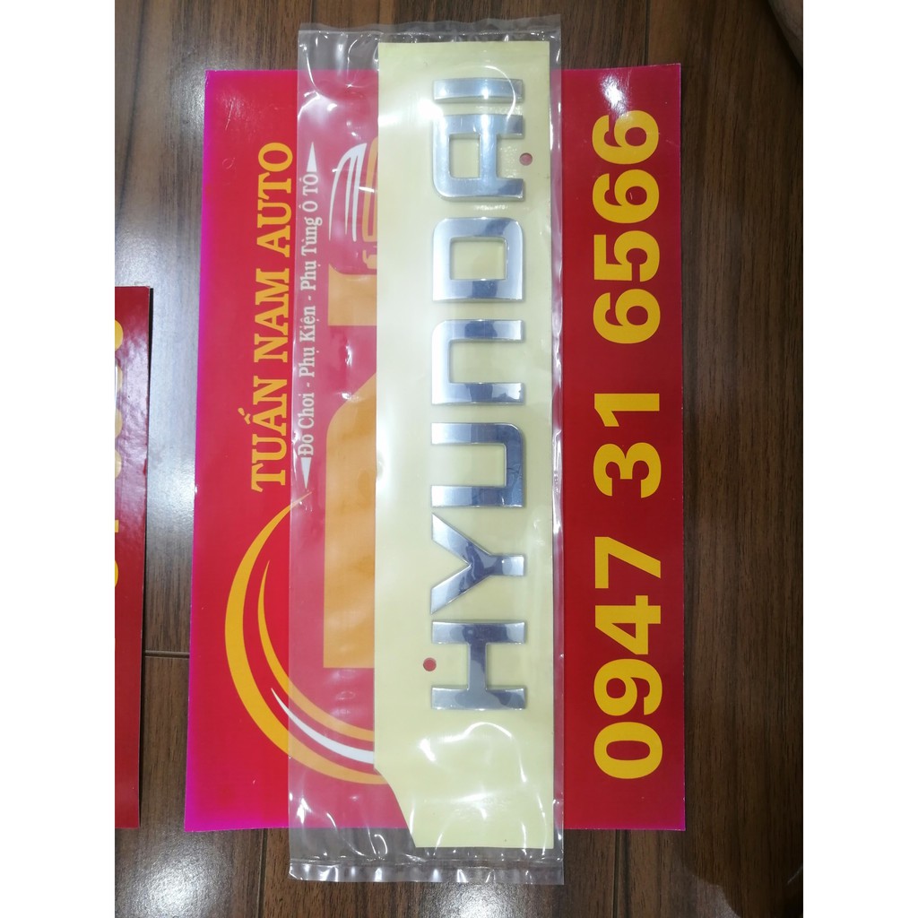 Tem Logo Chữ Nổi Kim Loại Hyundai, Gold, Limosine, Mighty ( Hàng Mobis Hàn Quốc Xịn)
