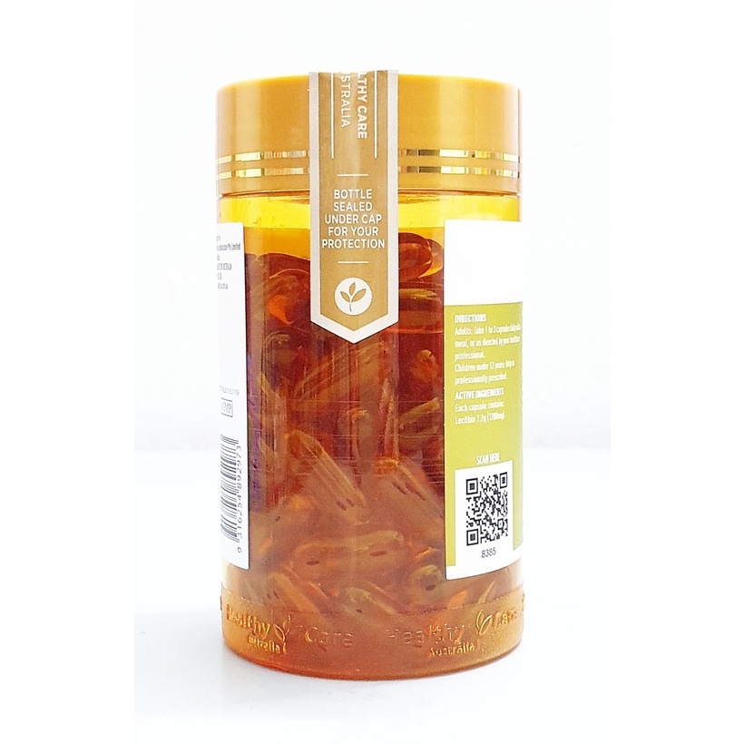 Mầm đậu nành Super Lecithin 1200 mg chai 100 viên hãng Healthy Care từ Úc