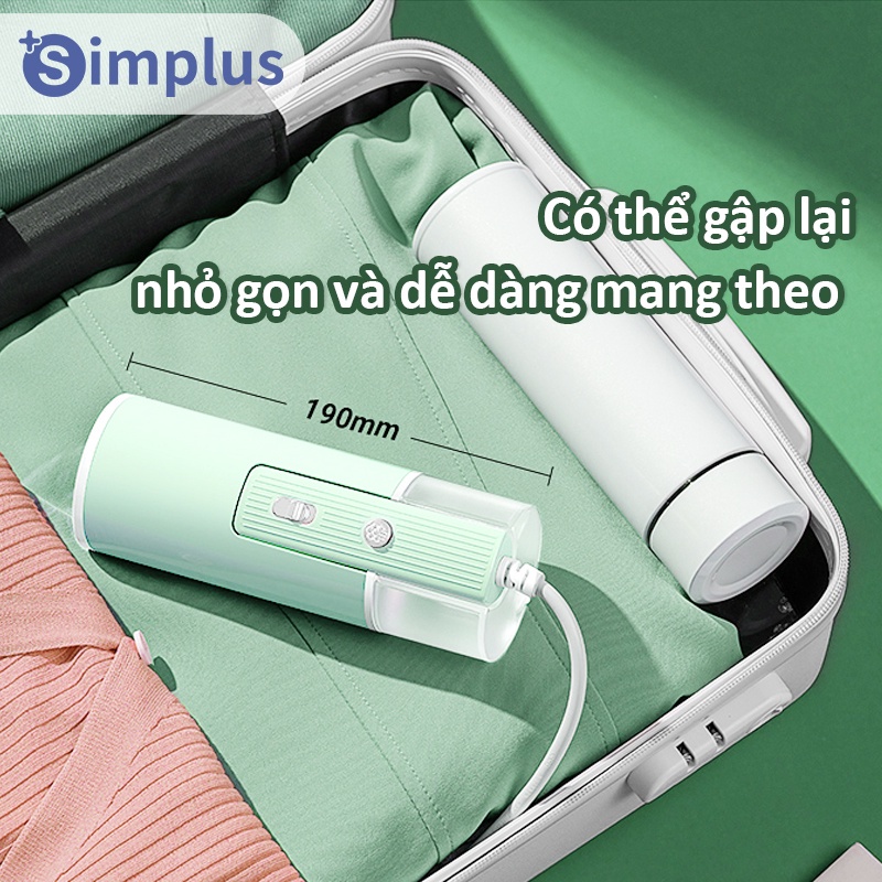 Bàn ủi hơi nước cầm tay Simplus tiện lợi Dung tích nước 130ml công suất lớn 800W