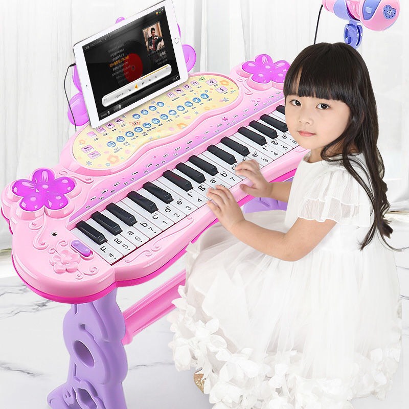 Đàn Piano mini đồ chơi cho bé có MIC, kết nối với tai nghe, điện thoại phù hợp với bé từ 3-6 tuổi