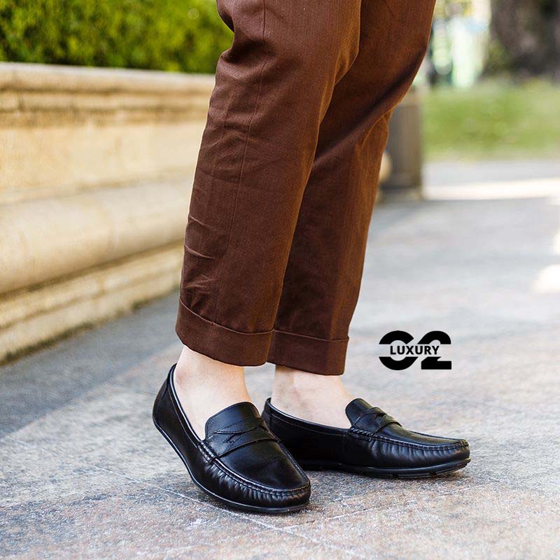 Giày lười nam Luxury dáng Moccasin Shoes BL030-3A giày da công sở chất liệu da bò thật nhiều size