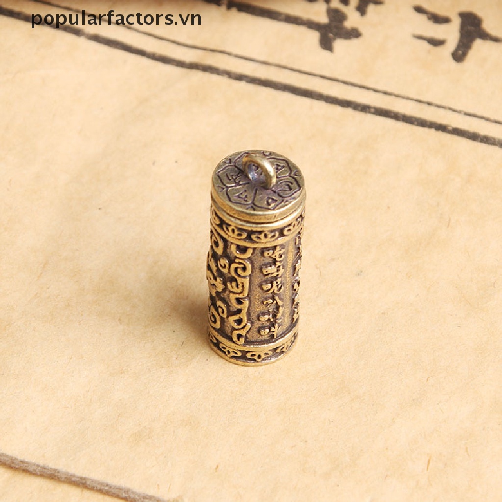 1 Mặt Vòng cổ Hình Trụ Bằng Đồng Thau Phong Cách Phật Giáo