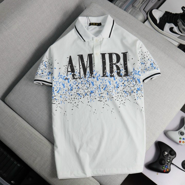 Áo Thun Nam Cổ Trụ AMIRI Chất Cotton Mịn Thoát Khí Tốt Mặc Đẹp Lịch Lãm [NEW UNISEX]