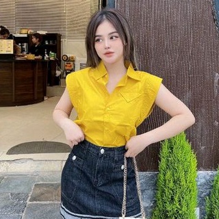 Áo sơ mi thô sát nách siêu hot a21