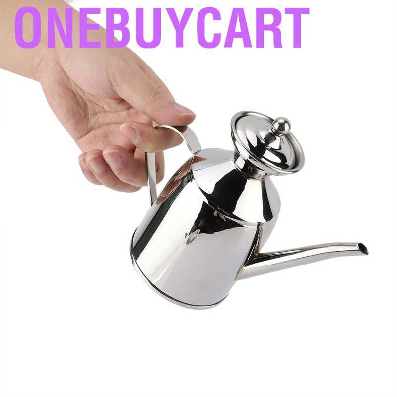 Onebuycart Portable Stainless Steel Oil Can Vinegar Soy Sauce Bottle Container