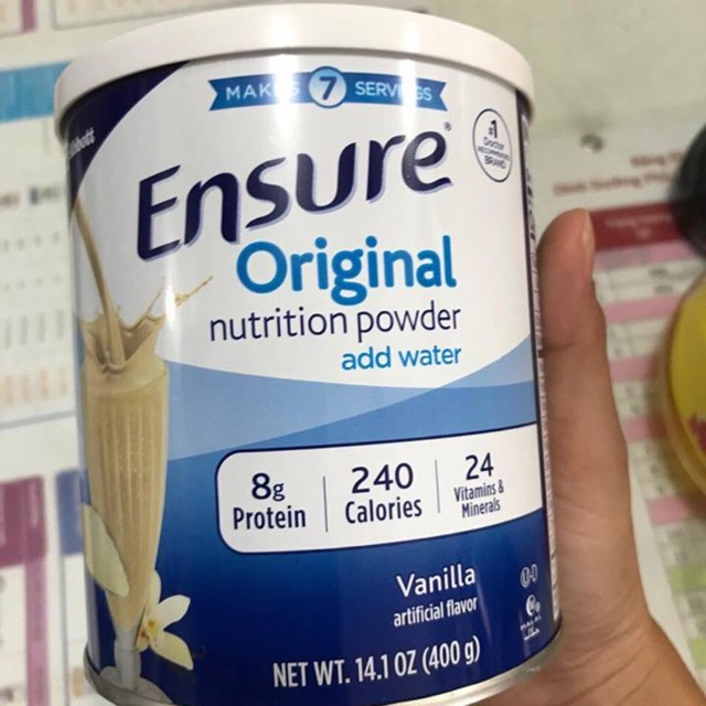 Sữa bột Ensure Original Nutrition Powder hộp 400g