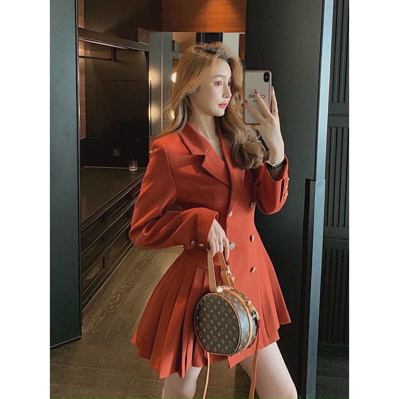 [Hot] Đầm vest tay dài dập li sang chảnh | BigBuy360 - bigbuy360.vn